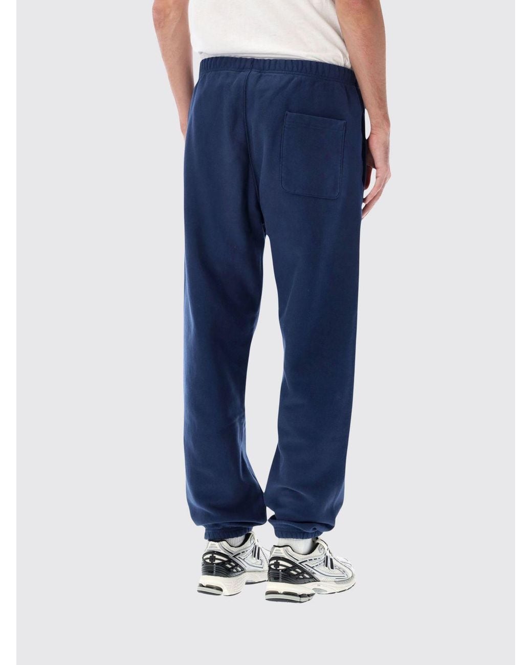 Champion Blue Straight Leg Cotton Jogging Trousers With Elasticated Waist for men