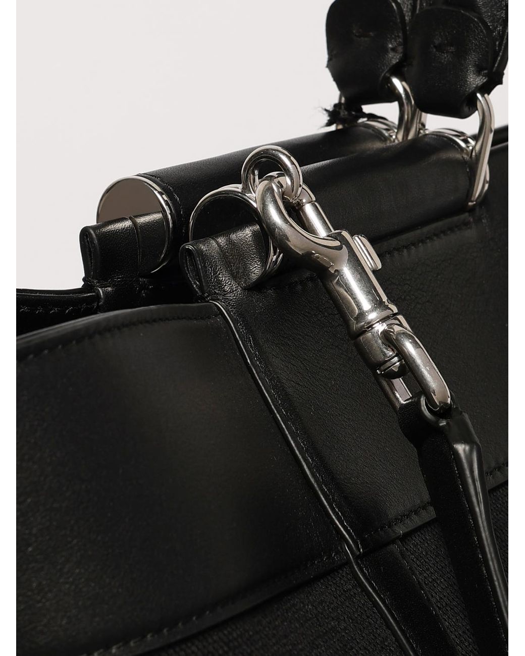 Dolce & Gabbana Black Leather-Trimmed Tote Bag for men
