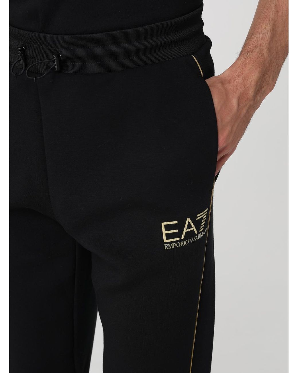 EA7 Black Trousers for men