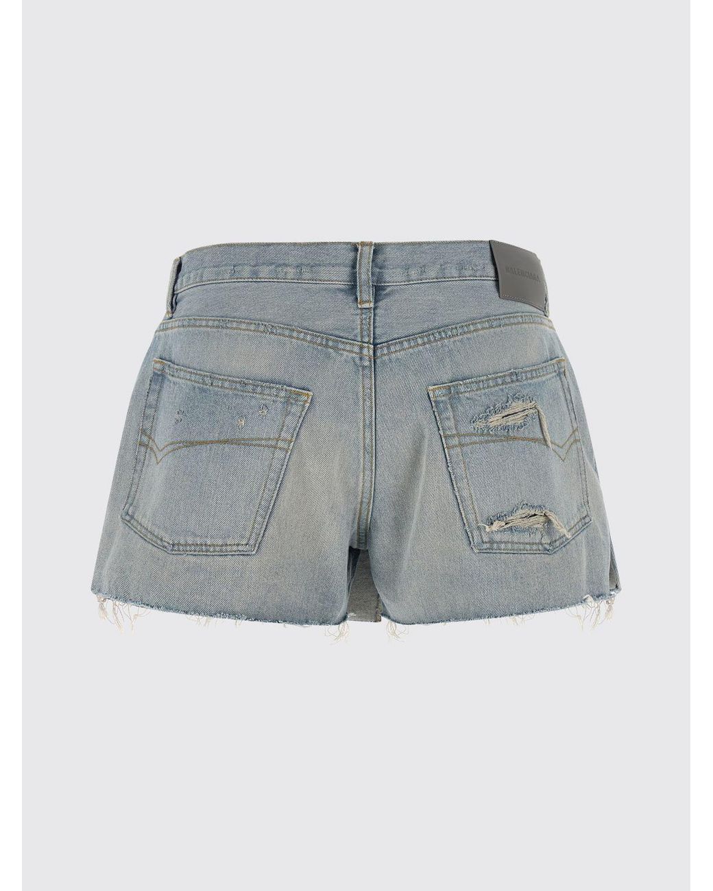 Balenciaga Blue Denim Shorts