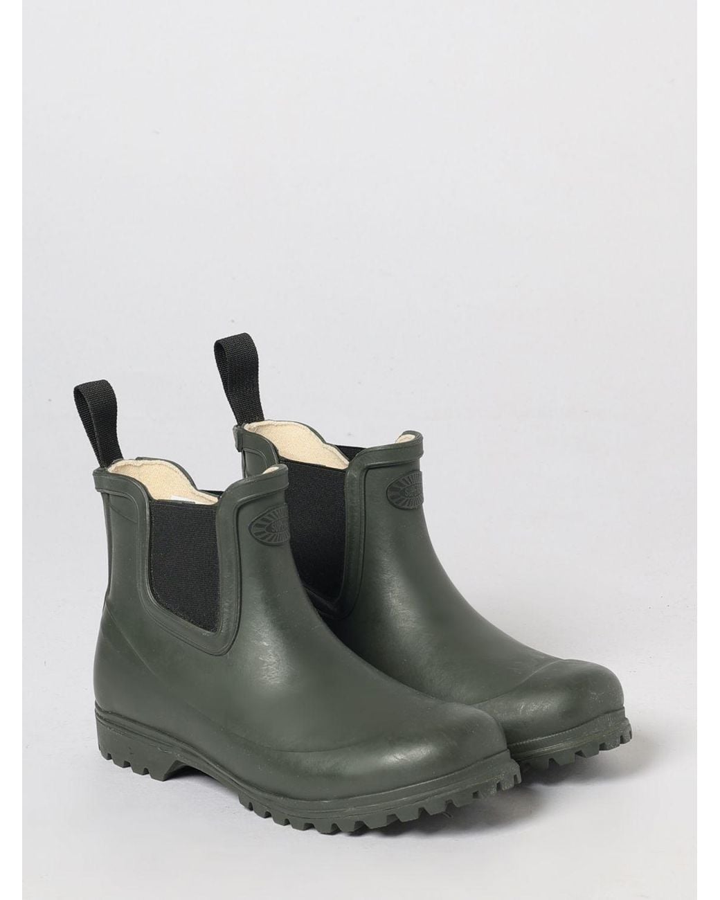 Superga Green 798 Chelsea Rubber Rain Boots With Lug Sole for men