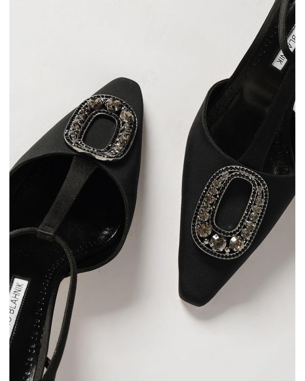 Manolo Blahnik Multicolor Takal Twill Pumps With Jewel Buckle