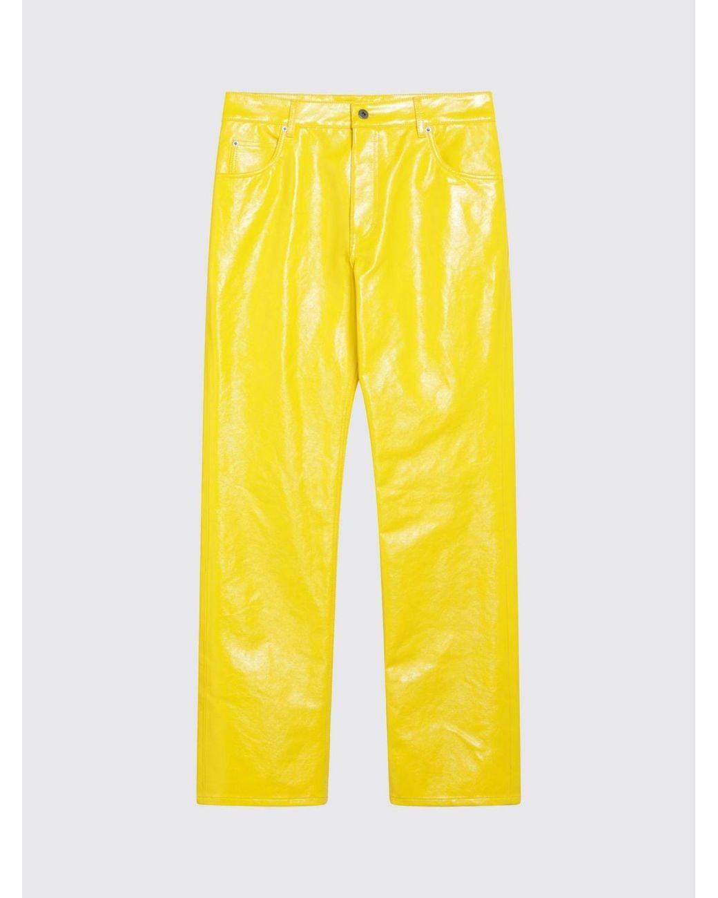 Loewe Yellow Slim Fit Coated Cotton Five-Pocket Trousers for men