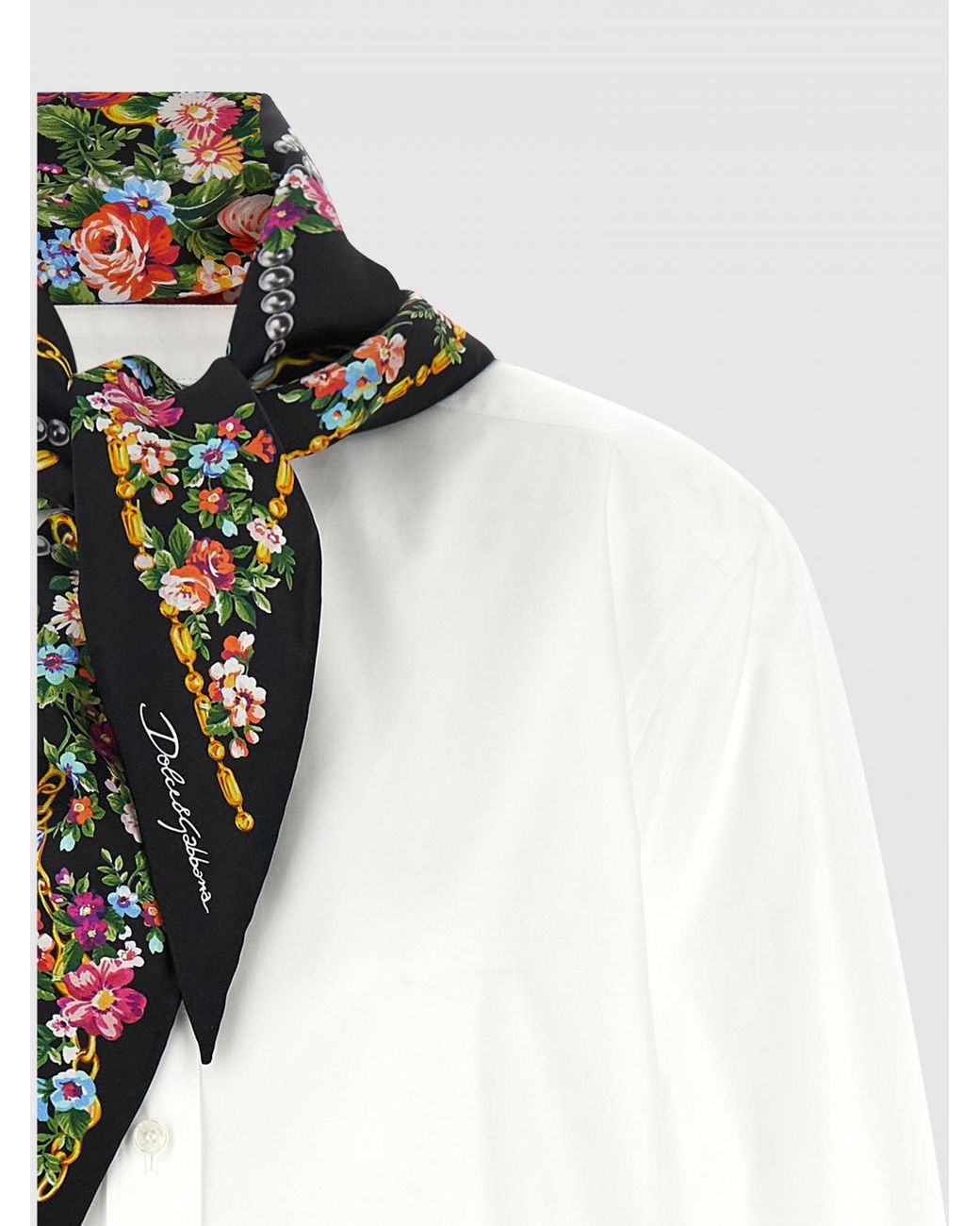 Dolce & Gabbana White Dolce &Amp Gabbana Cotton And Silk Shirt