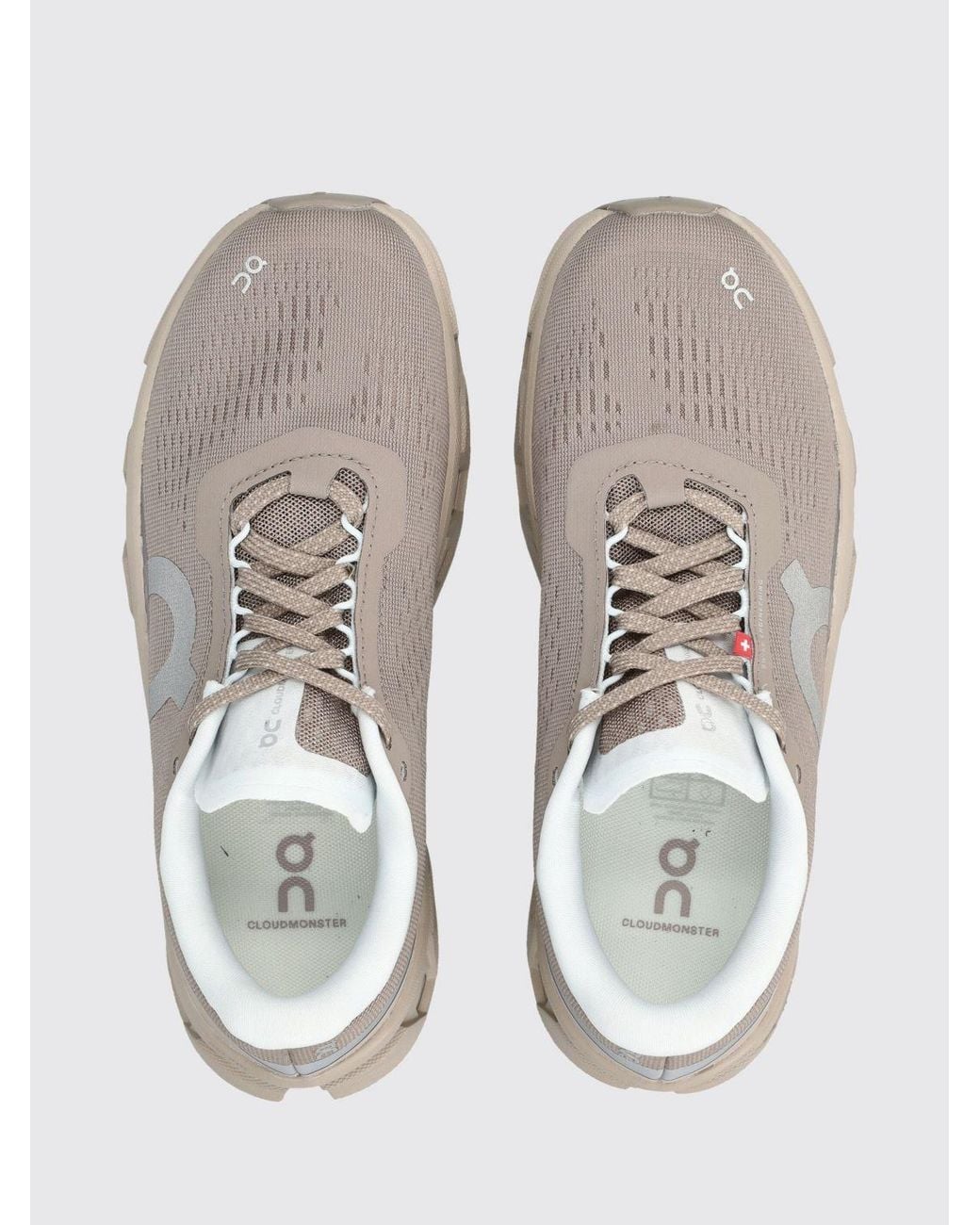 On Shoes White Cloudmonster 1 Lightweight Recycled Technical Fabric Sneakers