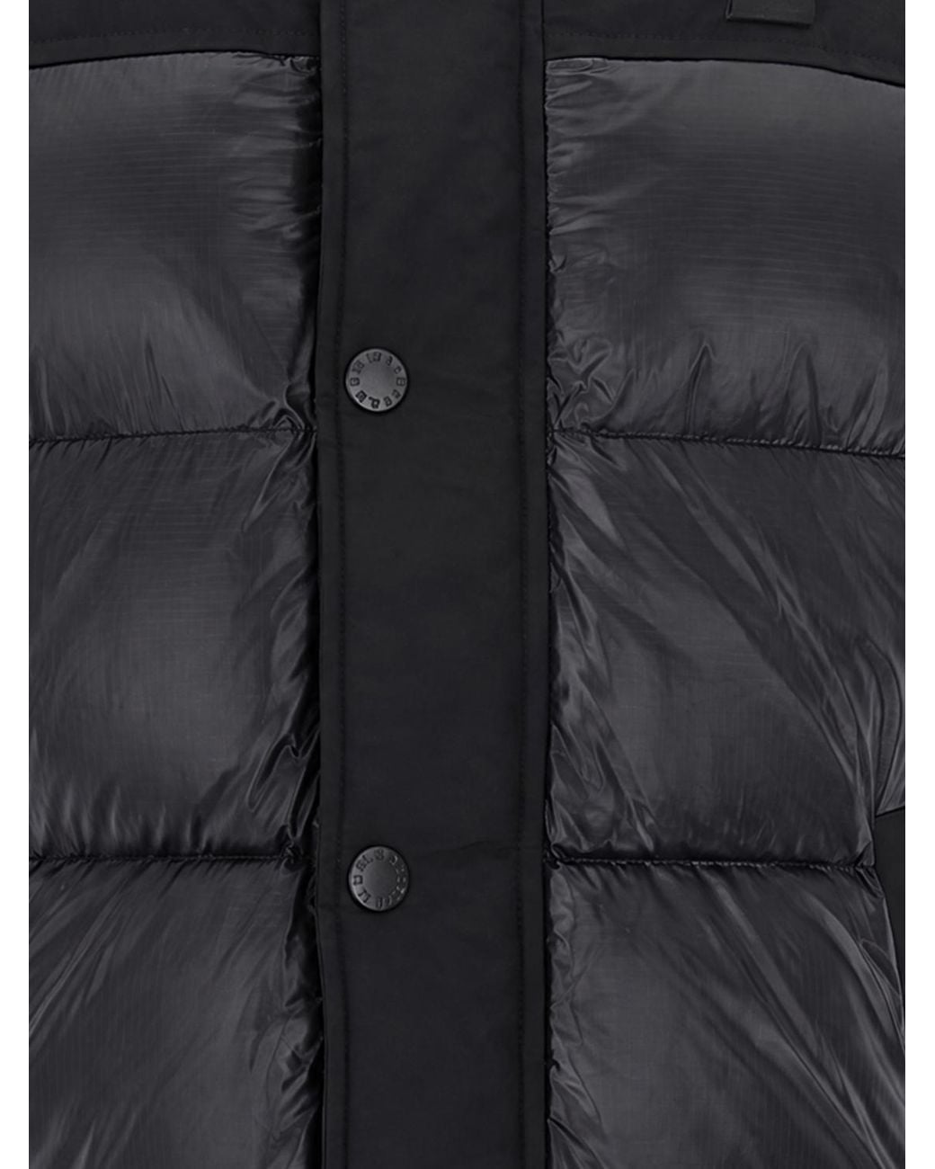 Blauer Black Water-Repellent Quilted Short Puffer Jacket With High Neck And Logo for men