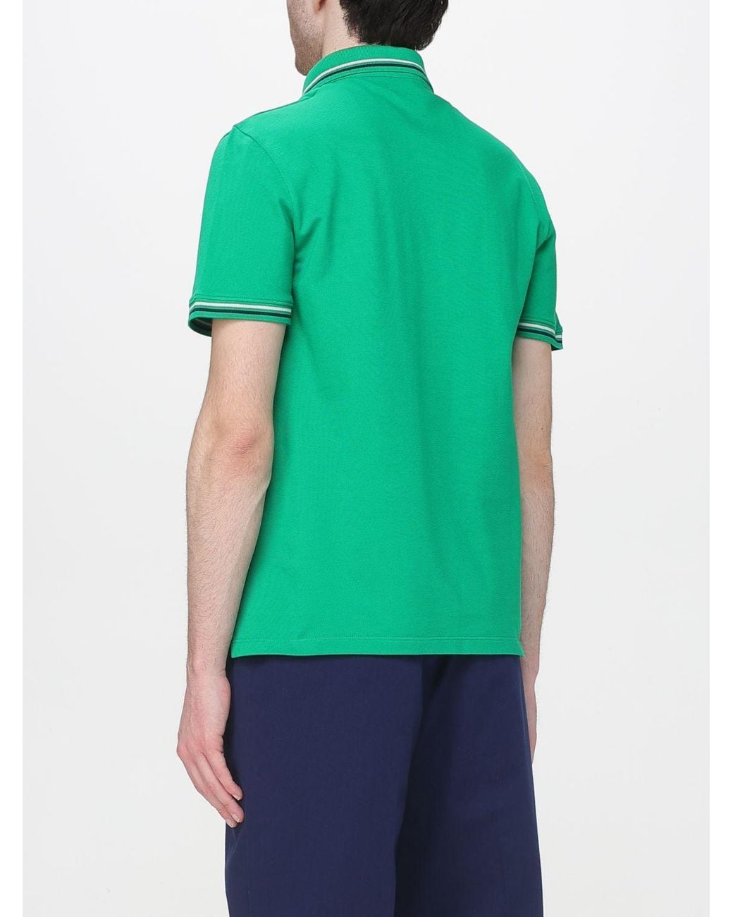 Valentino Green Cotton Polo Shirt With Logo for men