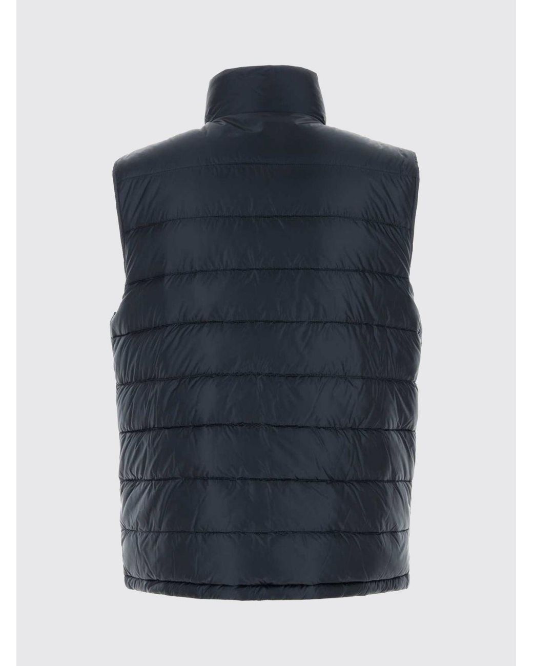 Herno Blue Quilted Nylon Padded Gilet With High Neck And Zip Closure for men