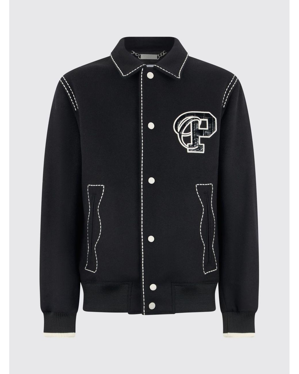 Philipp Plein Black Coster Monogram Shirt Jacket for men
