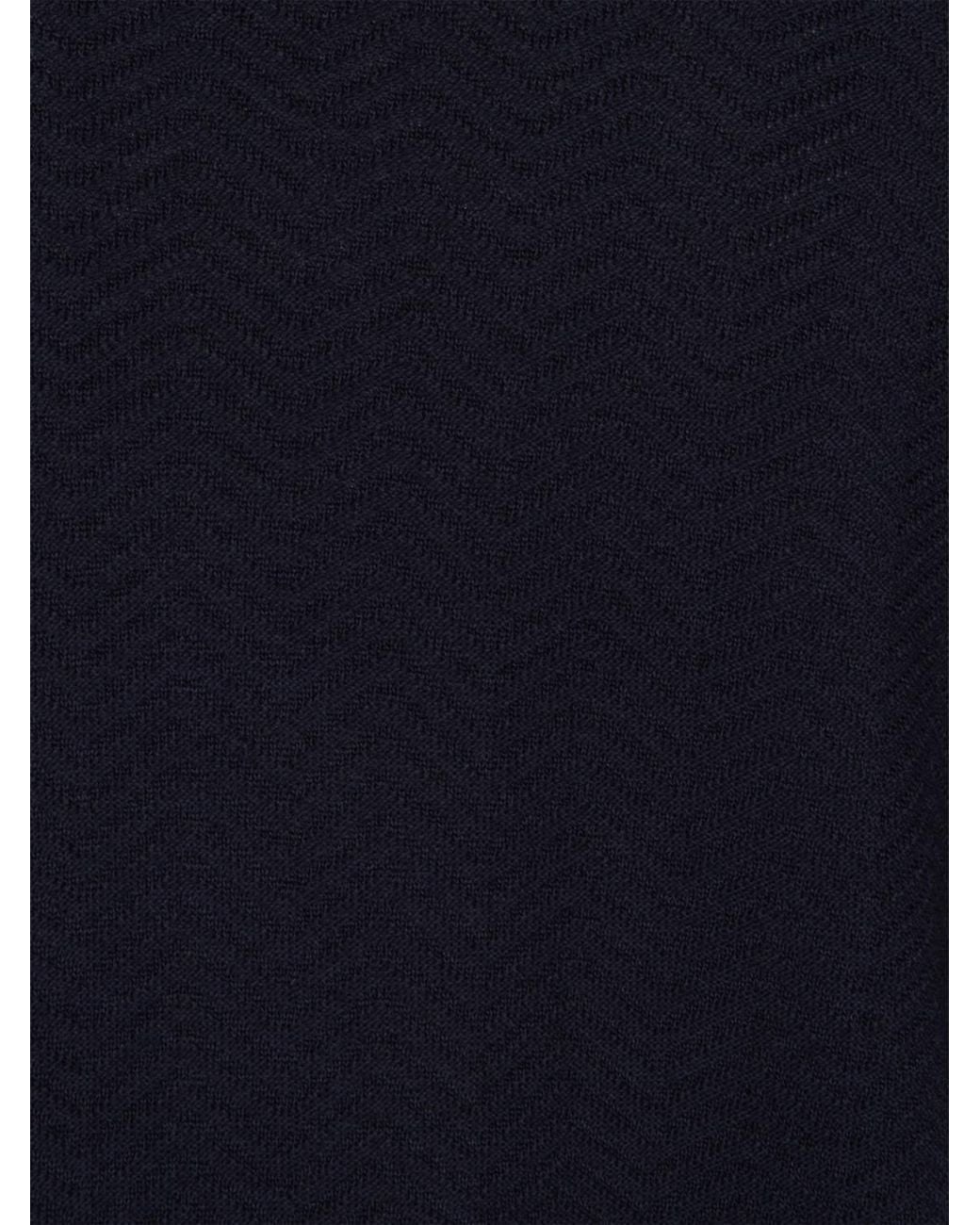 Giorgio Armani Blue Cotton And Silk Crewneck Sweater for men