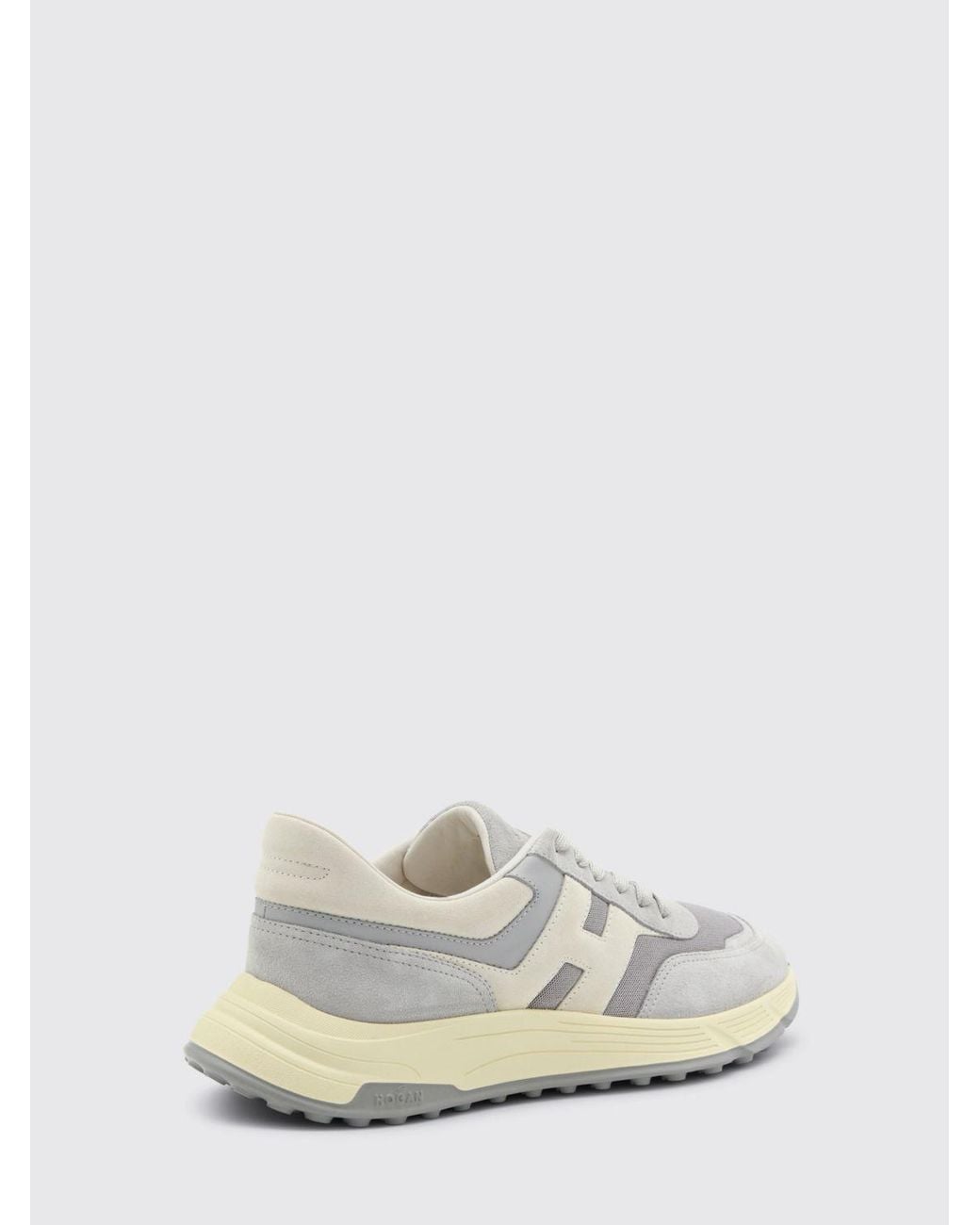 Hogan White H669 Suede And Mesh Sneakers for men