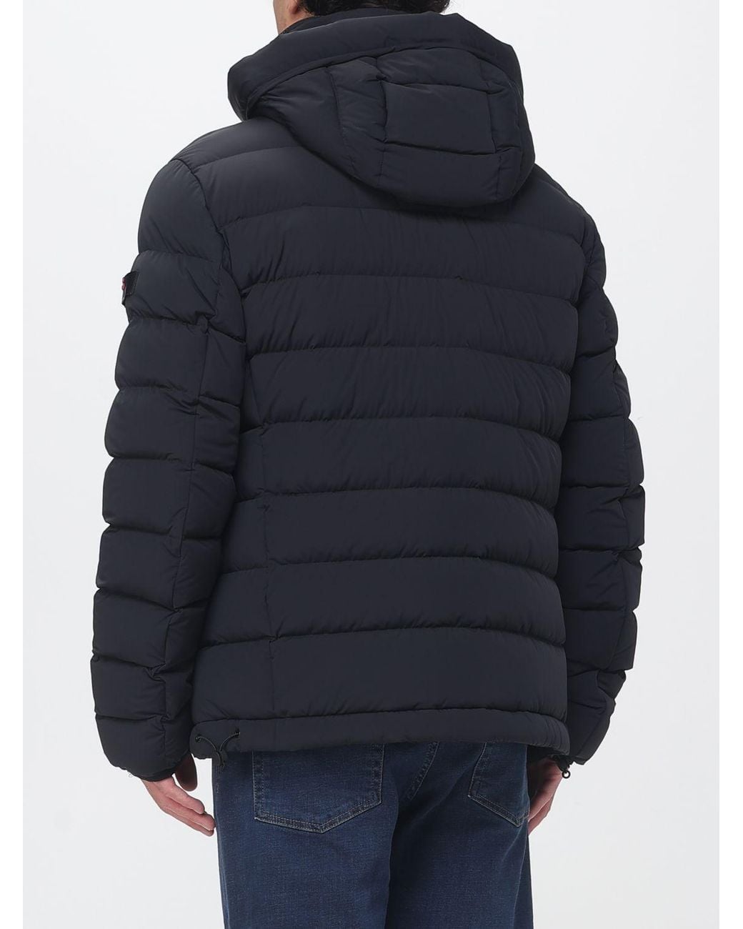 Peuterey Blue Boggs Quilted Nylon Hooded Down Jacket for men