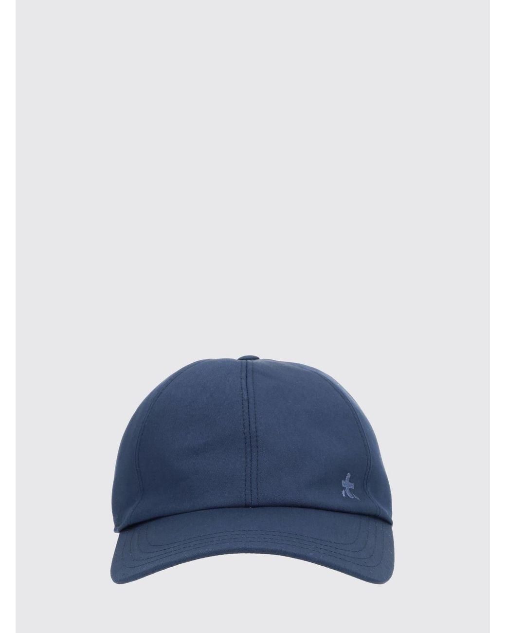 Premiata Blue Cotton Baseball Cap With Embroidered Logo for men
