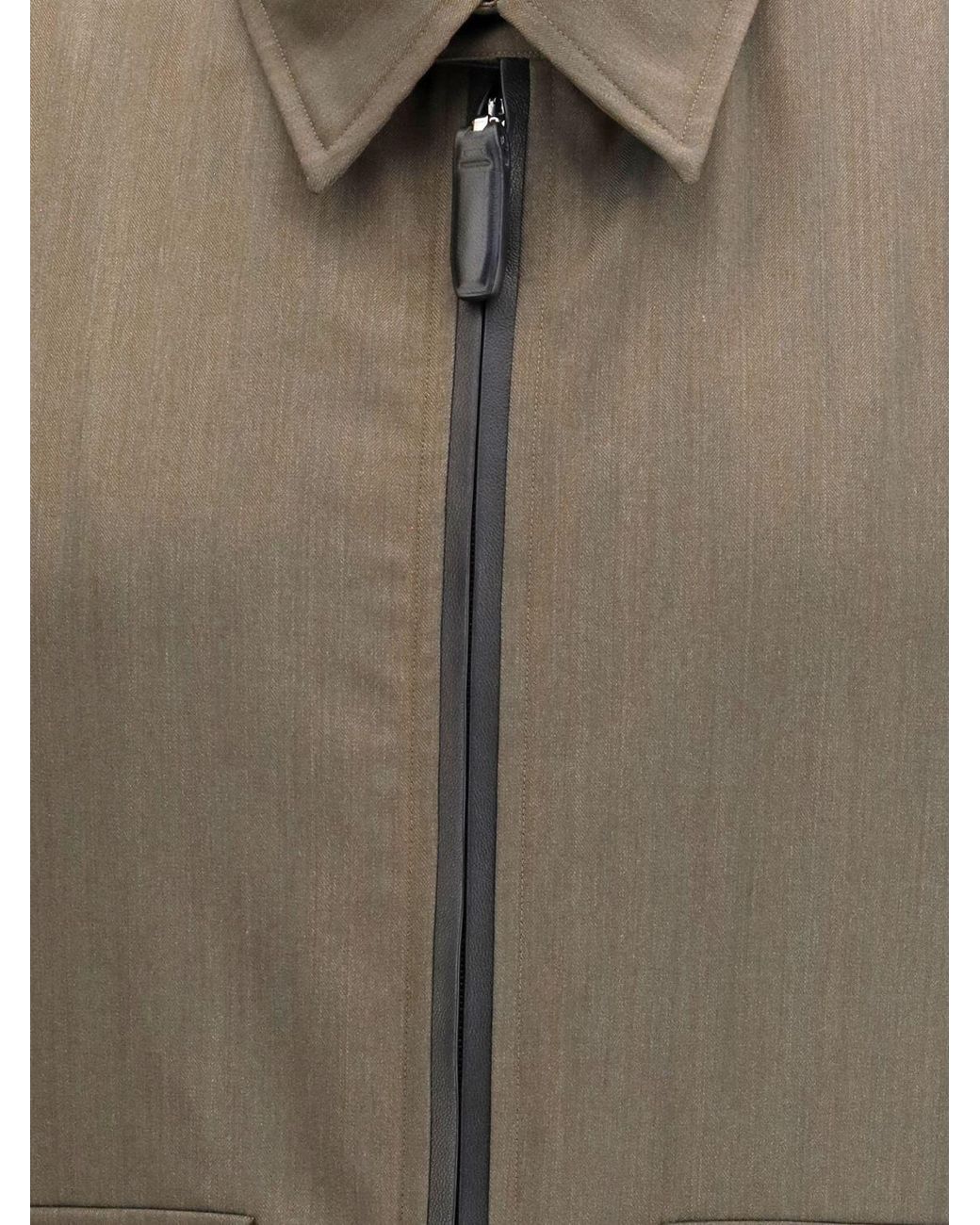 Brioni Green Wool Blouson for men