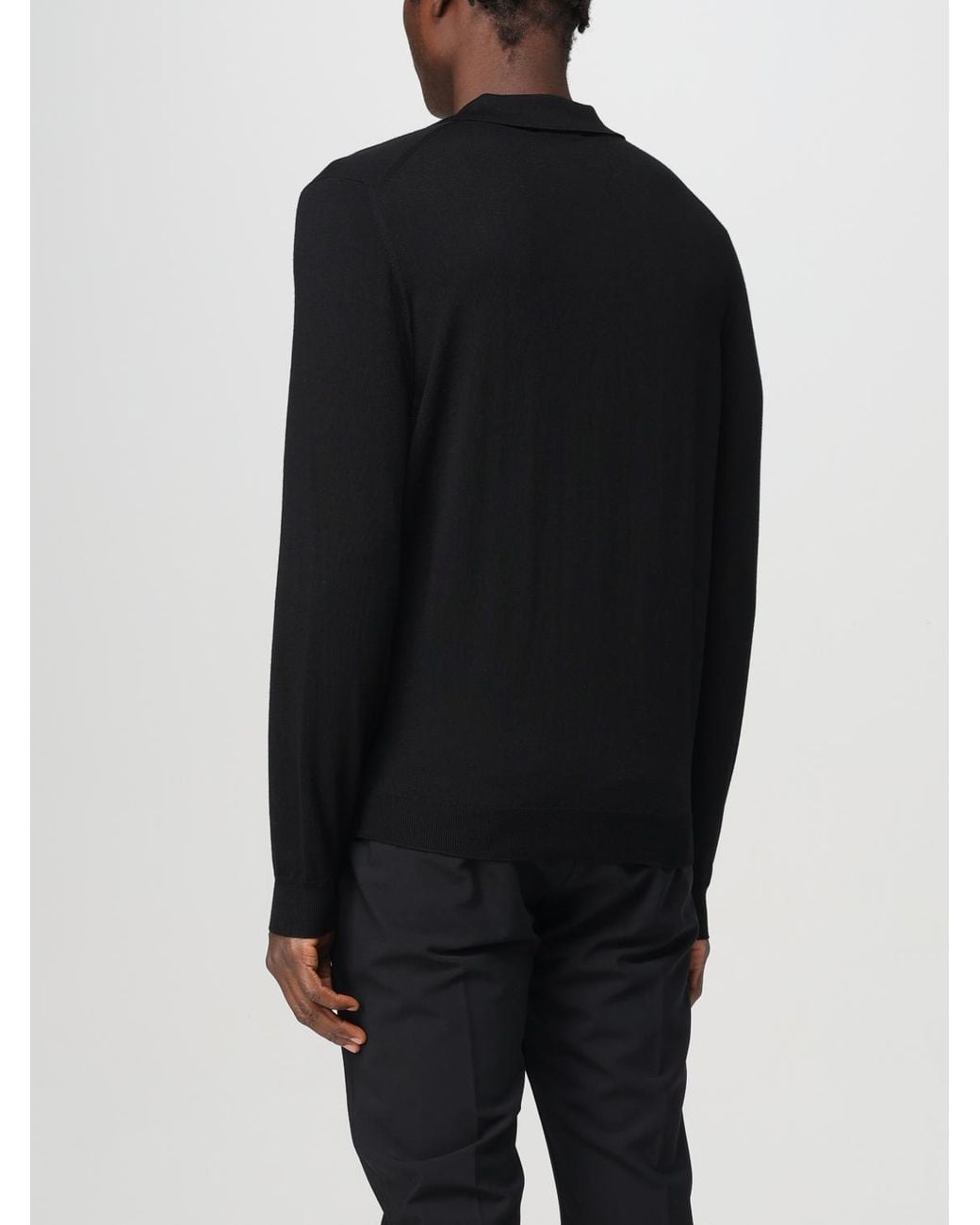 Zanone Basic Poloshirt Aus Wollmischung in Black für Herren