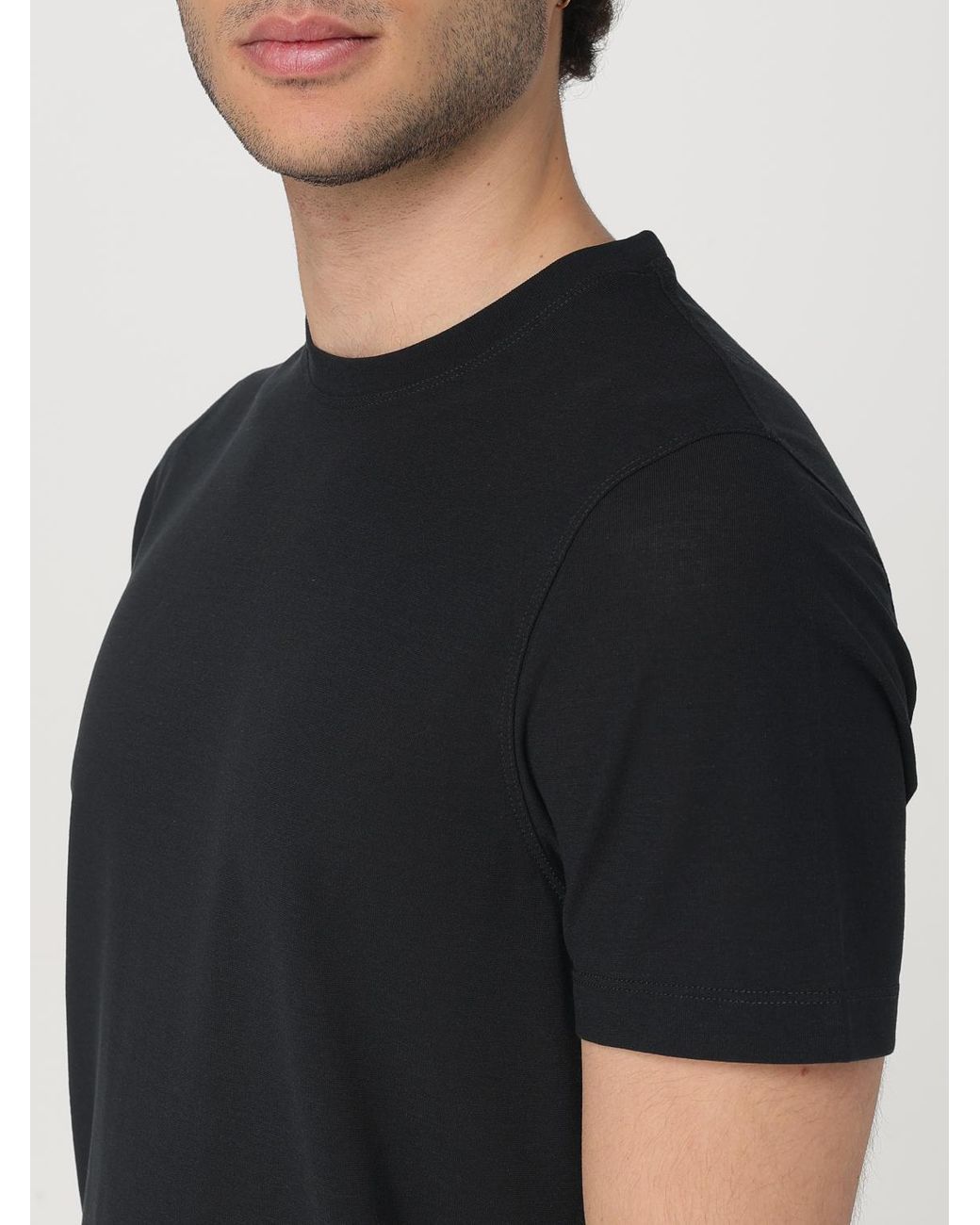 Zanone Black T-Shirt for men