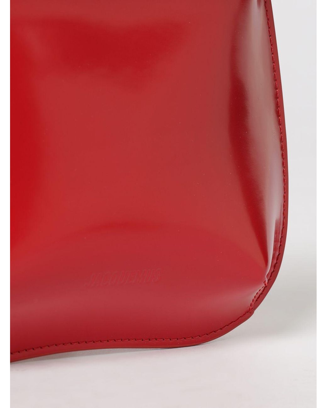 Jacquemus Red Le Petit Bisou Brushed Leather Bag