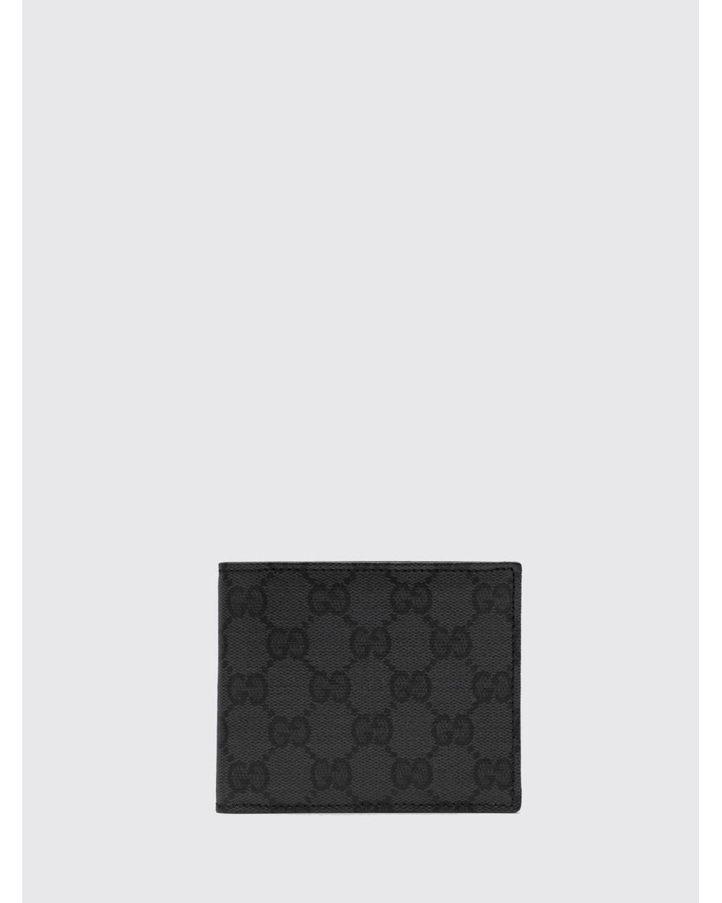 Gucci White Gg Supreme Fabric Bifold Wallet With Leather Interior for men