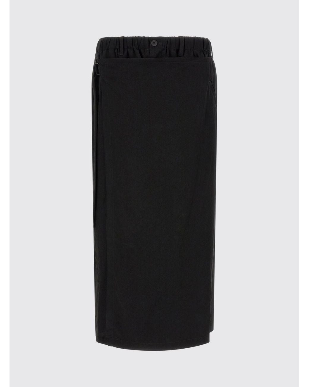 Yohji Yamamoto Black Wide-Leg Pure Wool Wrap-Style Trousers for men