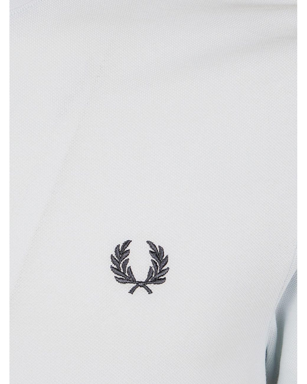Fred Perry White Slim Fit Cotton T-Shirt With Contrast Tipping And Logo for men