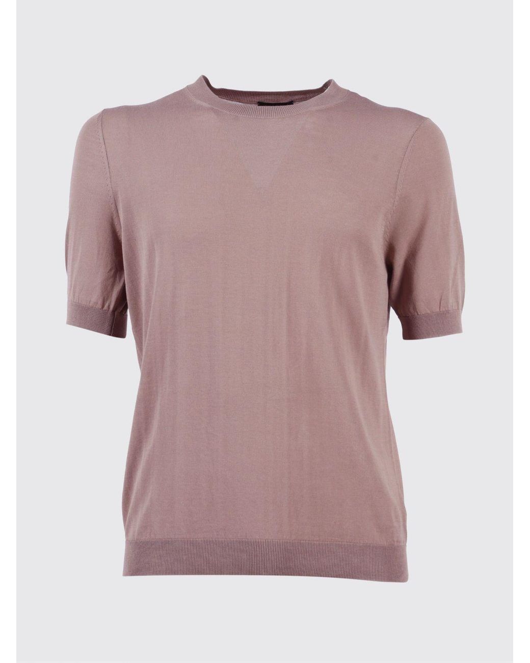 Ballantyne Gray Cotton Knit Top for men