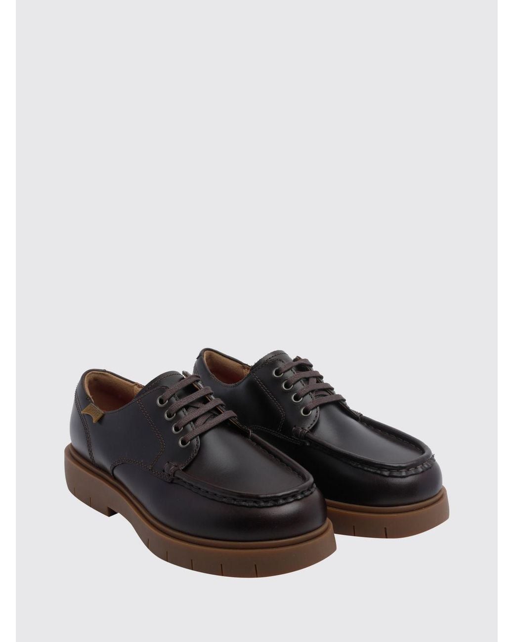 Camper White Smooth Leather Derby Shoes With Ortholite Recycled Insole for men