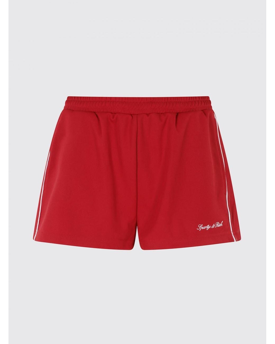 Sporty & Rich Sporty &Amp Rich Recycled Polyester Athletic Shorts With Embroidered Logo