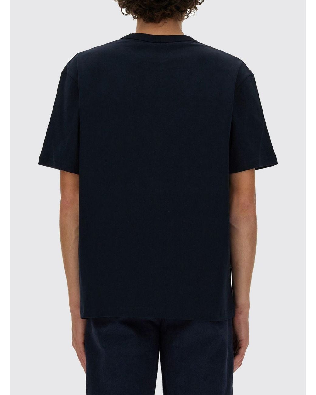 Camiseta De Algodón Con Logo A.P.C. de hombre de color Black