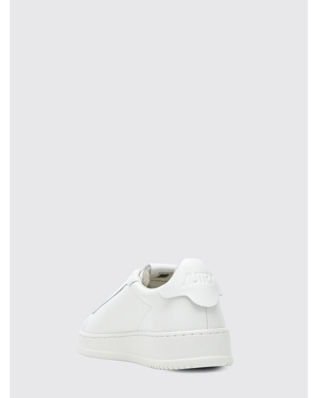 Autry White Dallas Logo-Patch Leather Sneakers for men