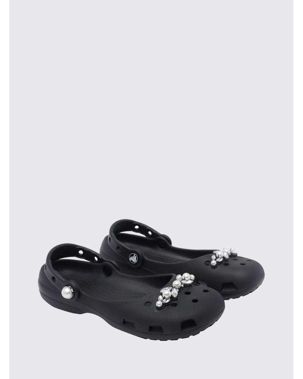 CROCSTM White Classic Pearls Eva Ballet Flats With Faux Pearls