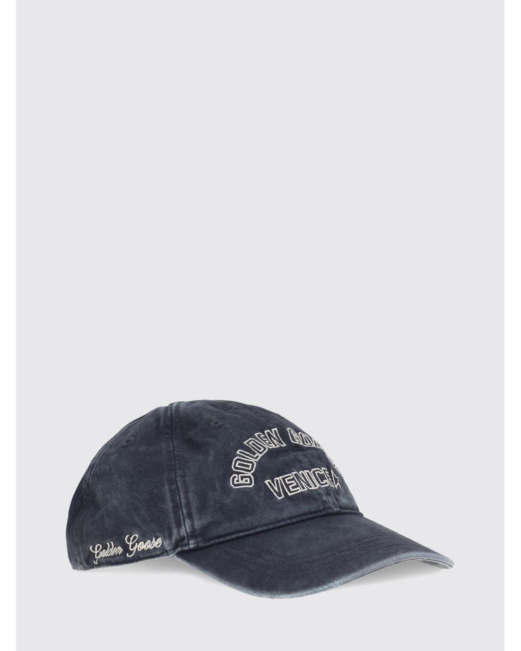 Golden Goose Deluxe Brand Blue Embroidered Logo Cotton Denim Baseball Cap for men