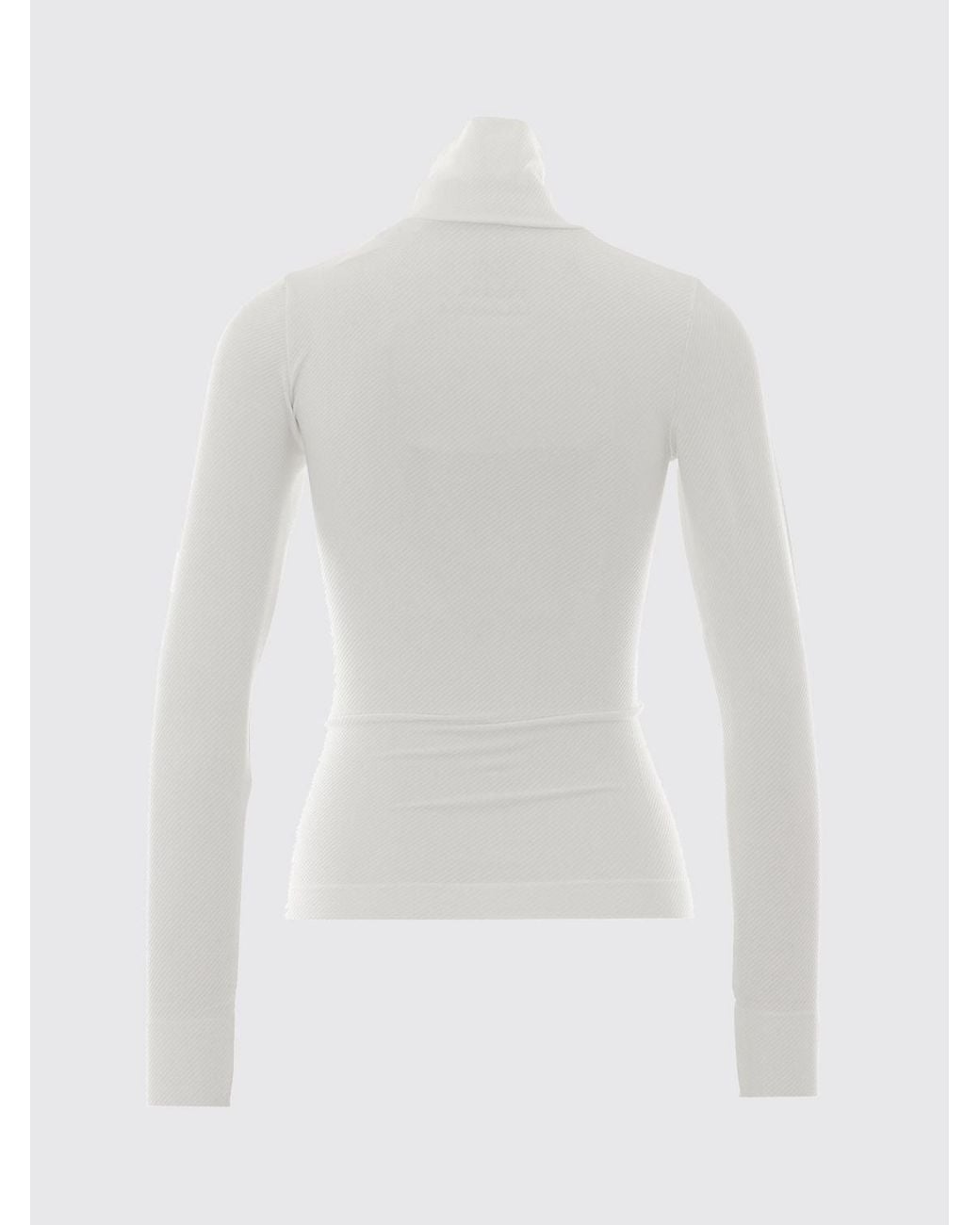 Perfect Moment White Slim Fit Cashmere And Modal Blend Turtleneck Jumper