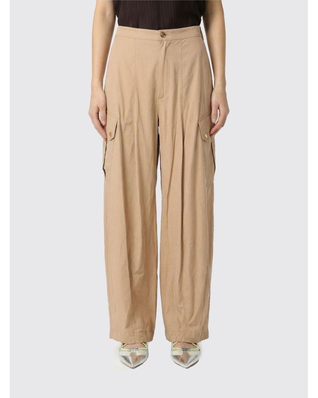 Pinko Natural Cotton Cargo Trousers