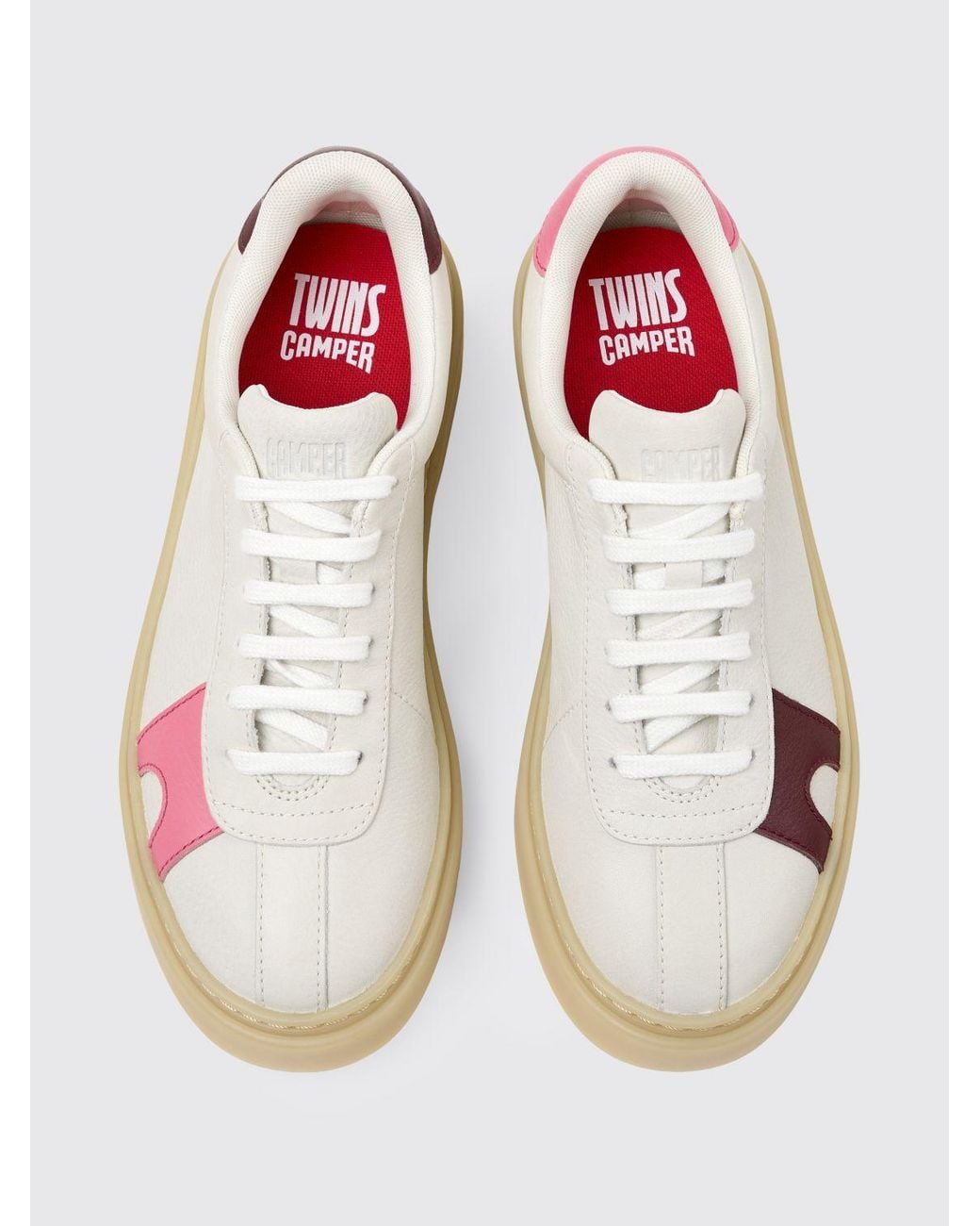 Camper Pink Twins Leather Sneakers