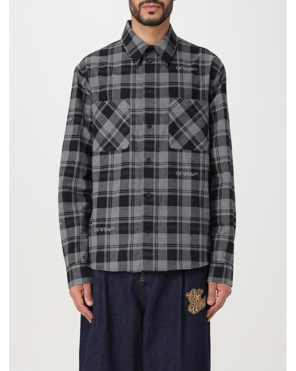 Off-White c/o Virgil Abloh Gray Shirt for men