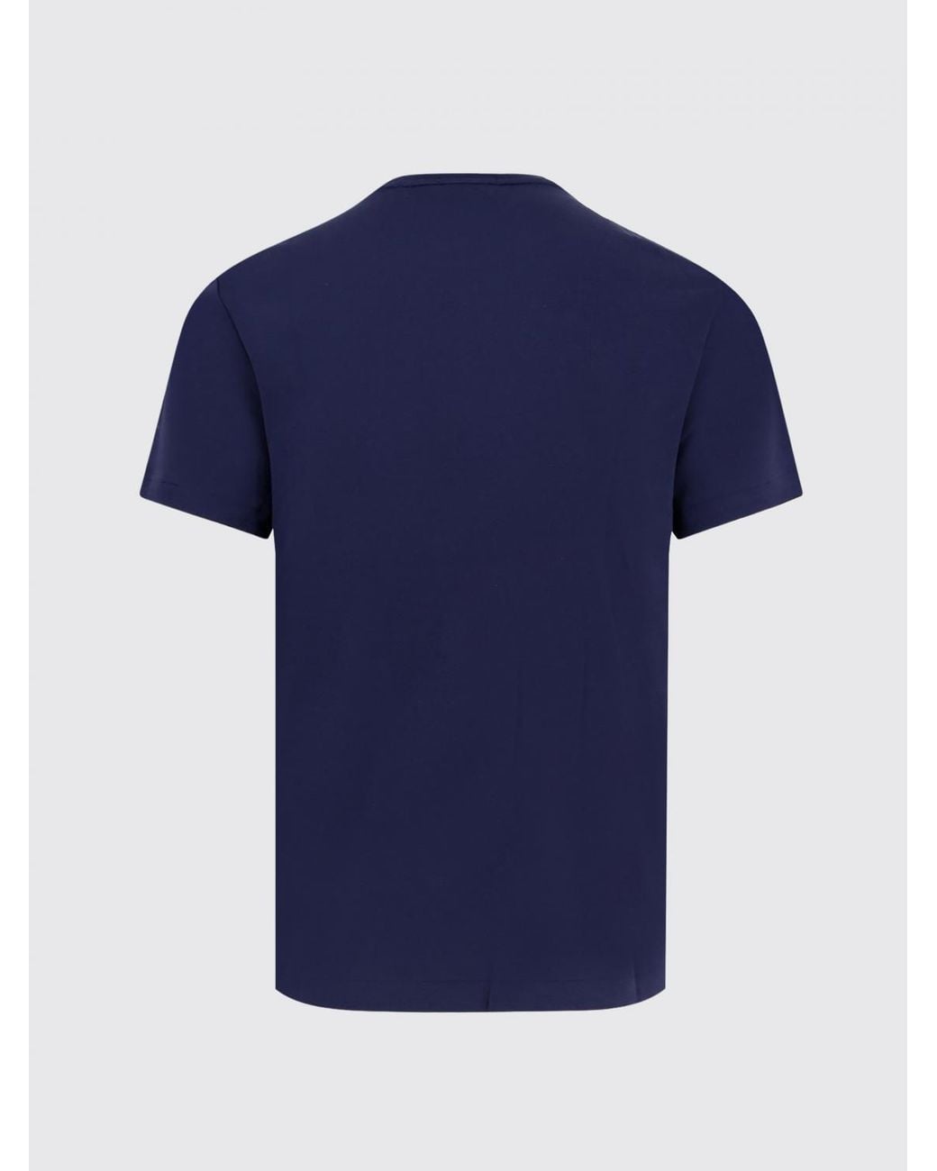 Polo Ralph Lauren Blue Cotton Crewneck T-Shirt With Embroidered Pony Logo for men