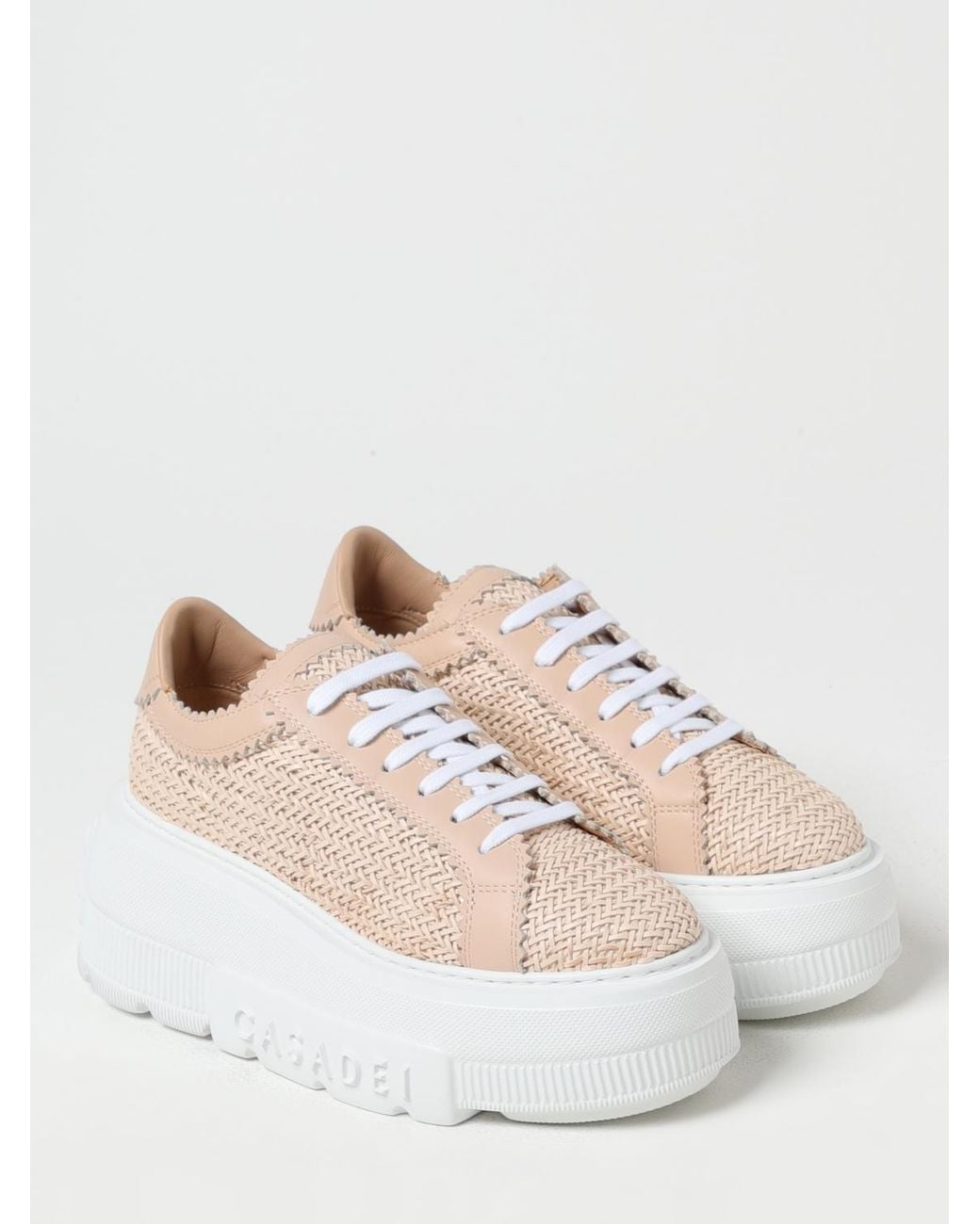 Casadei Pink Hanoi Nexus Leather Sneakers