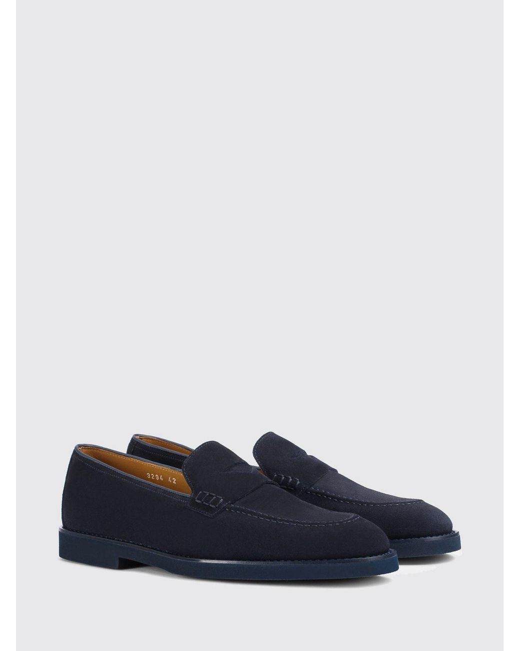 Doucal's Blue Suede Loafers for men
