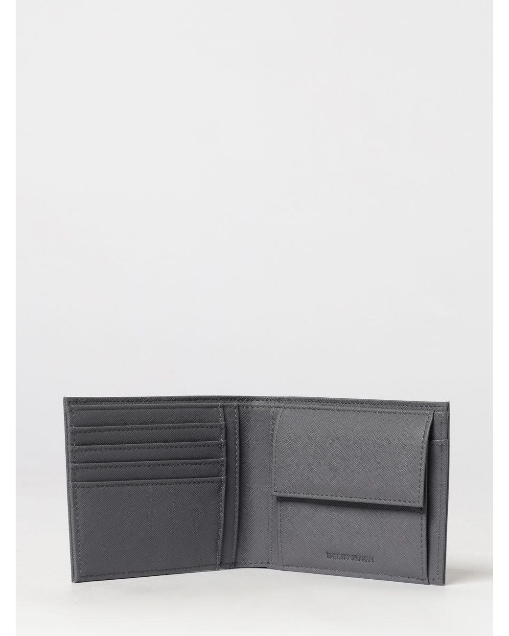 Emporio Armani Gray Bifold Wallet for men