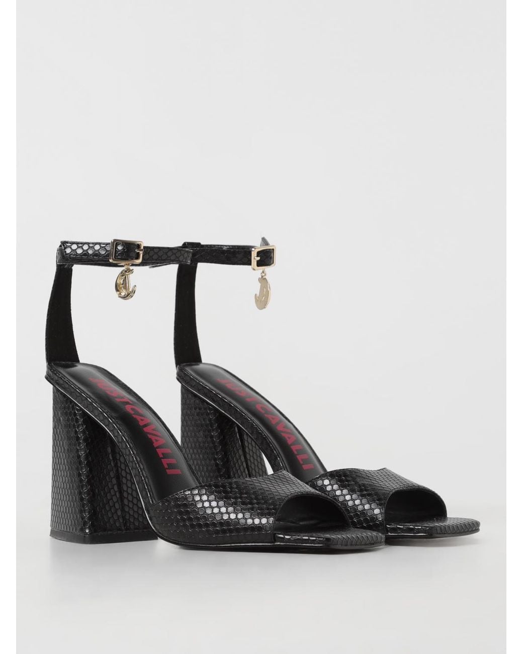 Just Cavalli Black Heeled Sandals