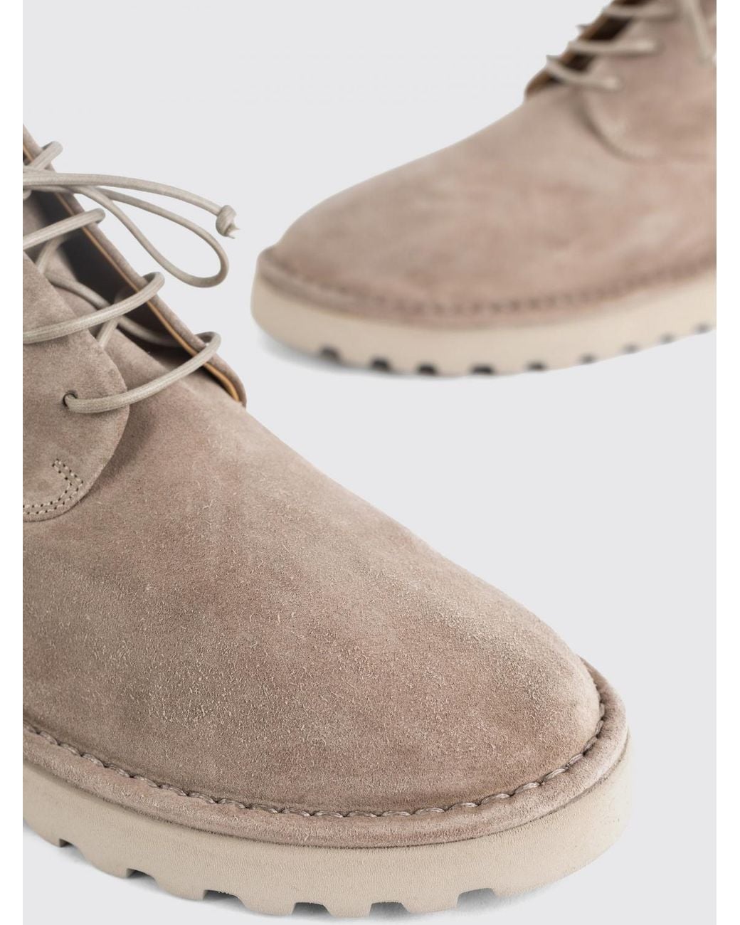 Marsèll Natural Sancrispa Suede Lace-Up Ankle Boots With Notched Sole for men