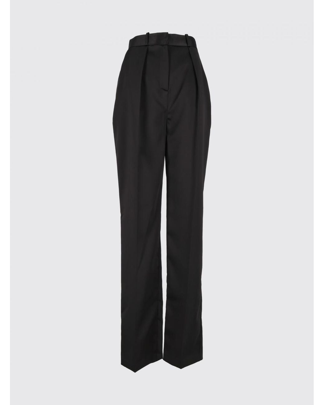 Elisabetta Franchi Black High-Waisted Straight-Leg Sartorial Crêpe Trousers