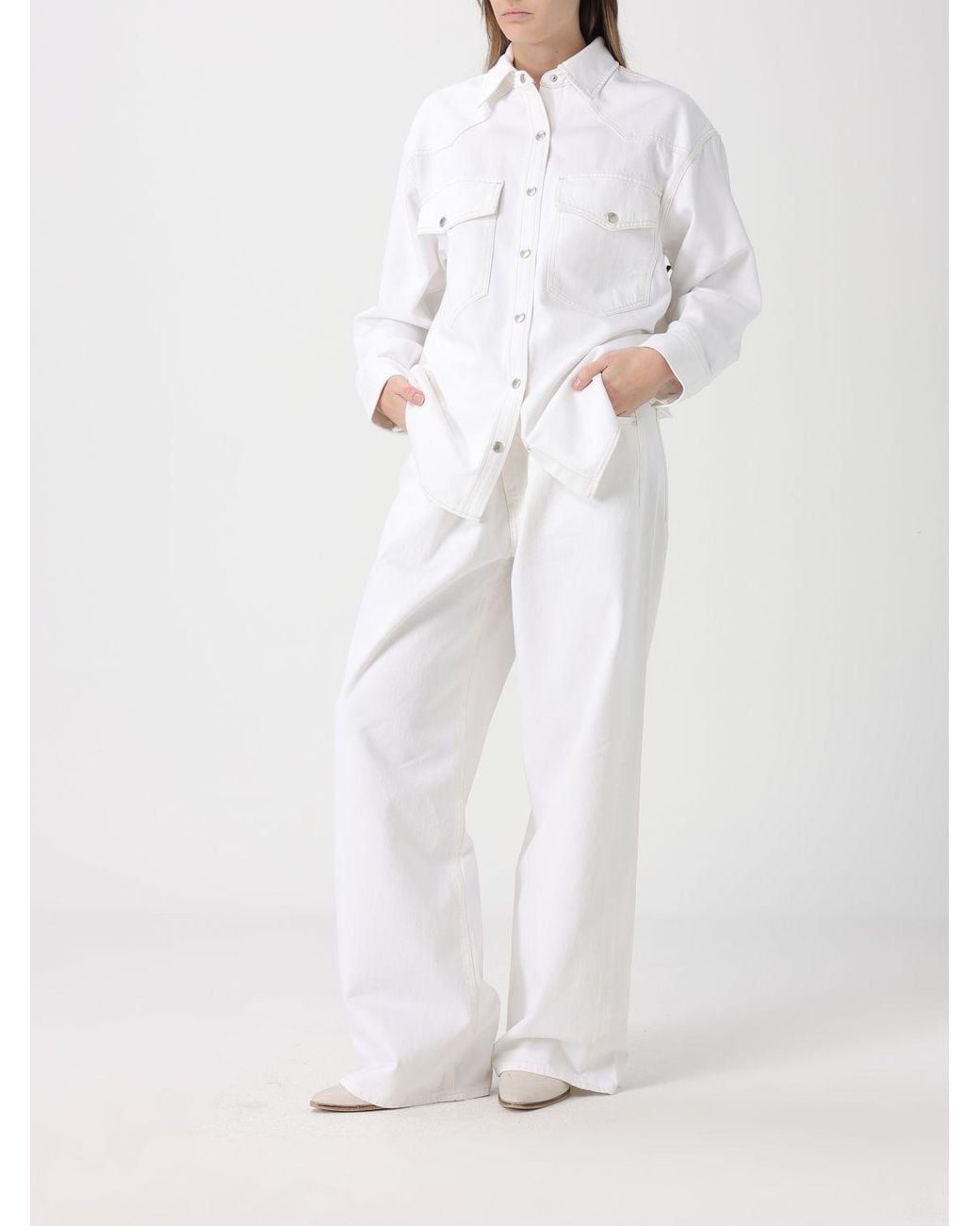 Agolde White Denim Shirt