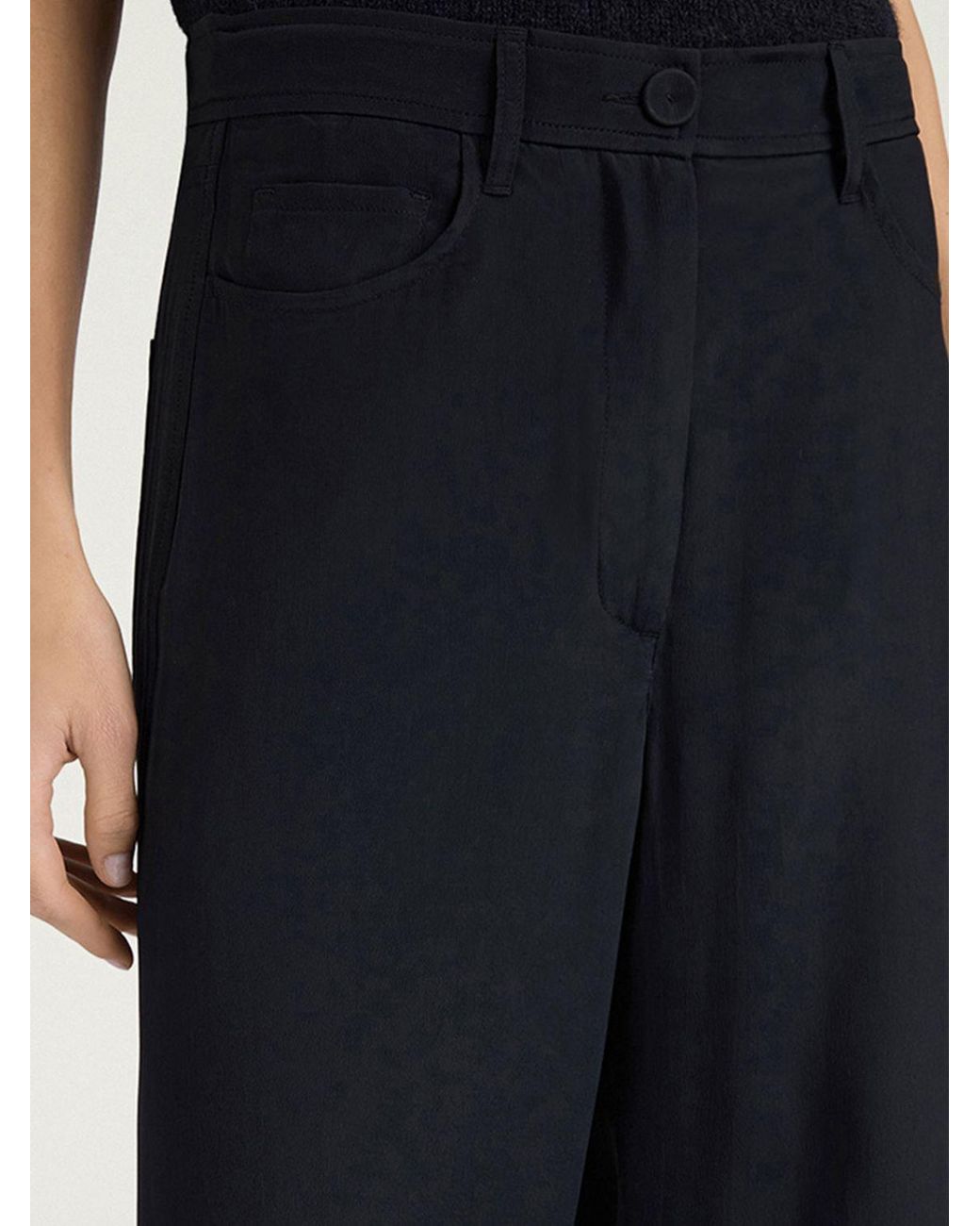 Momoní Black MomonÌ Ortiz High-Waisted Straight Wide Leg Trousers