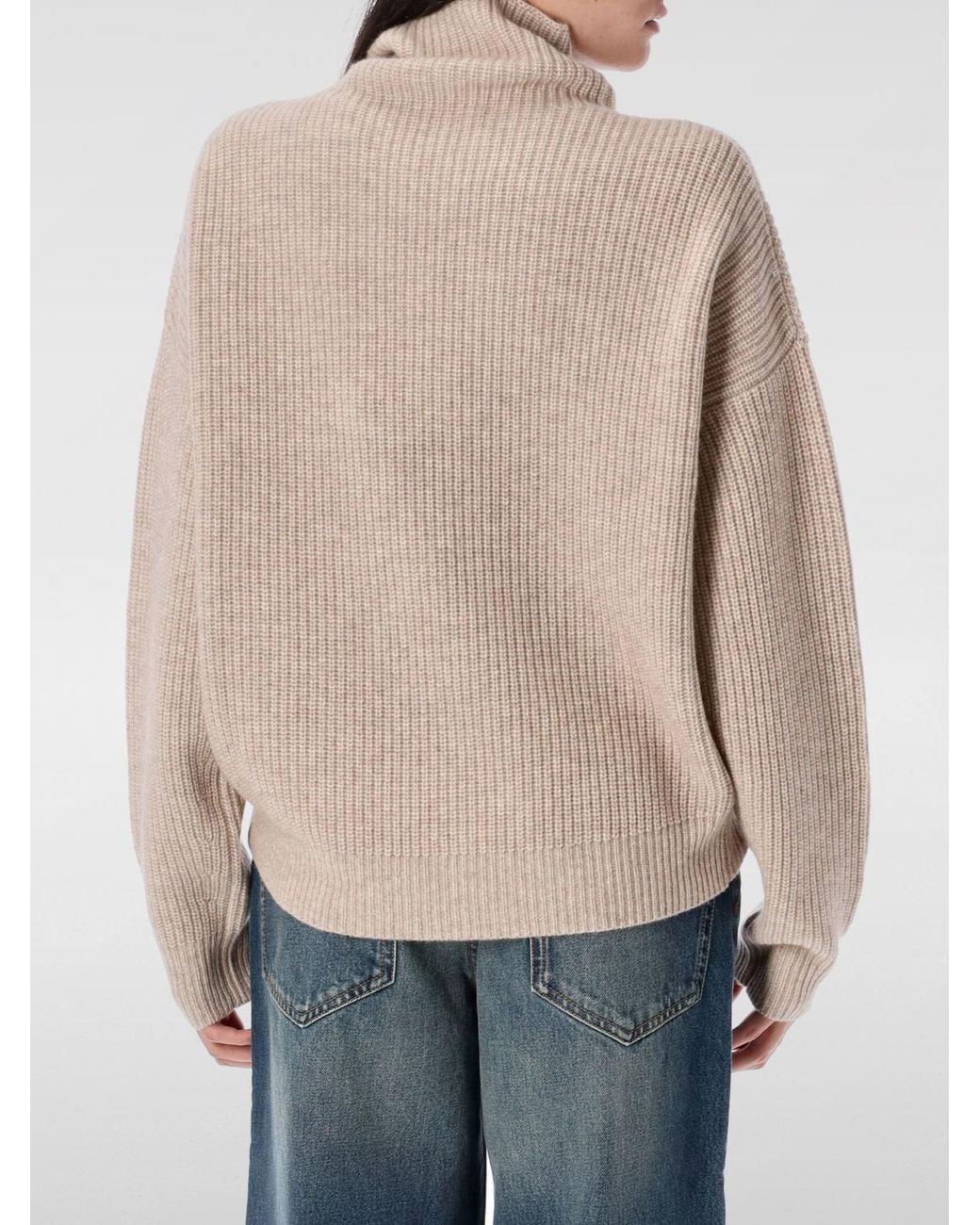 Isabel Marant Natural Merino Wool And Cashmere Turtleneck Sweater