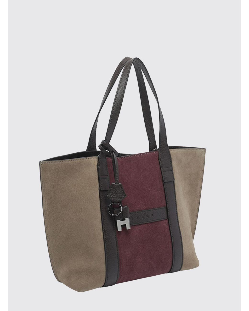 Hogan Brown Script Tote Bag