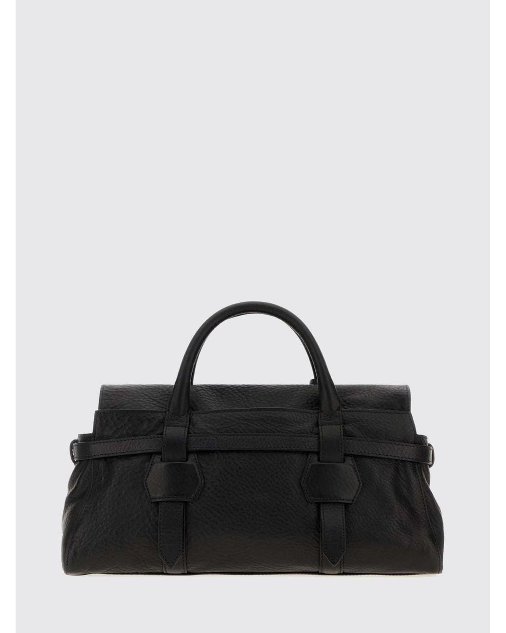 DSquared² Black Ausgestellte Leder-Handtasche Mit Doppeltem Griff Und Innentasche