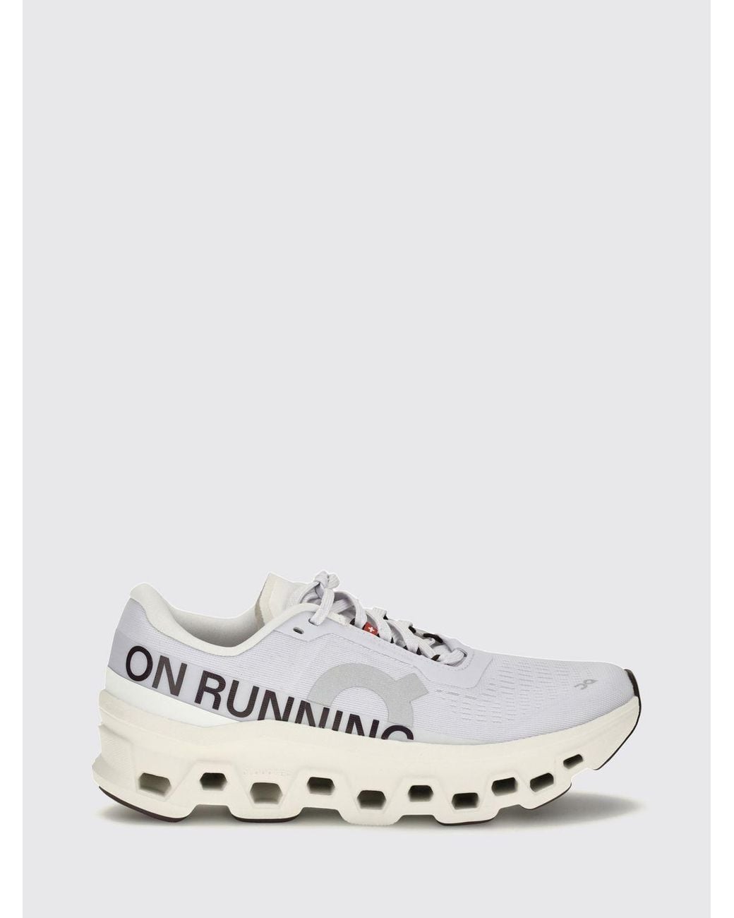 On Shoes White Cloudmonster 1 Recycled Polyester Running Trainers