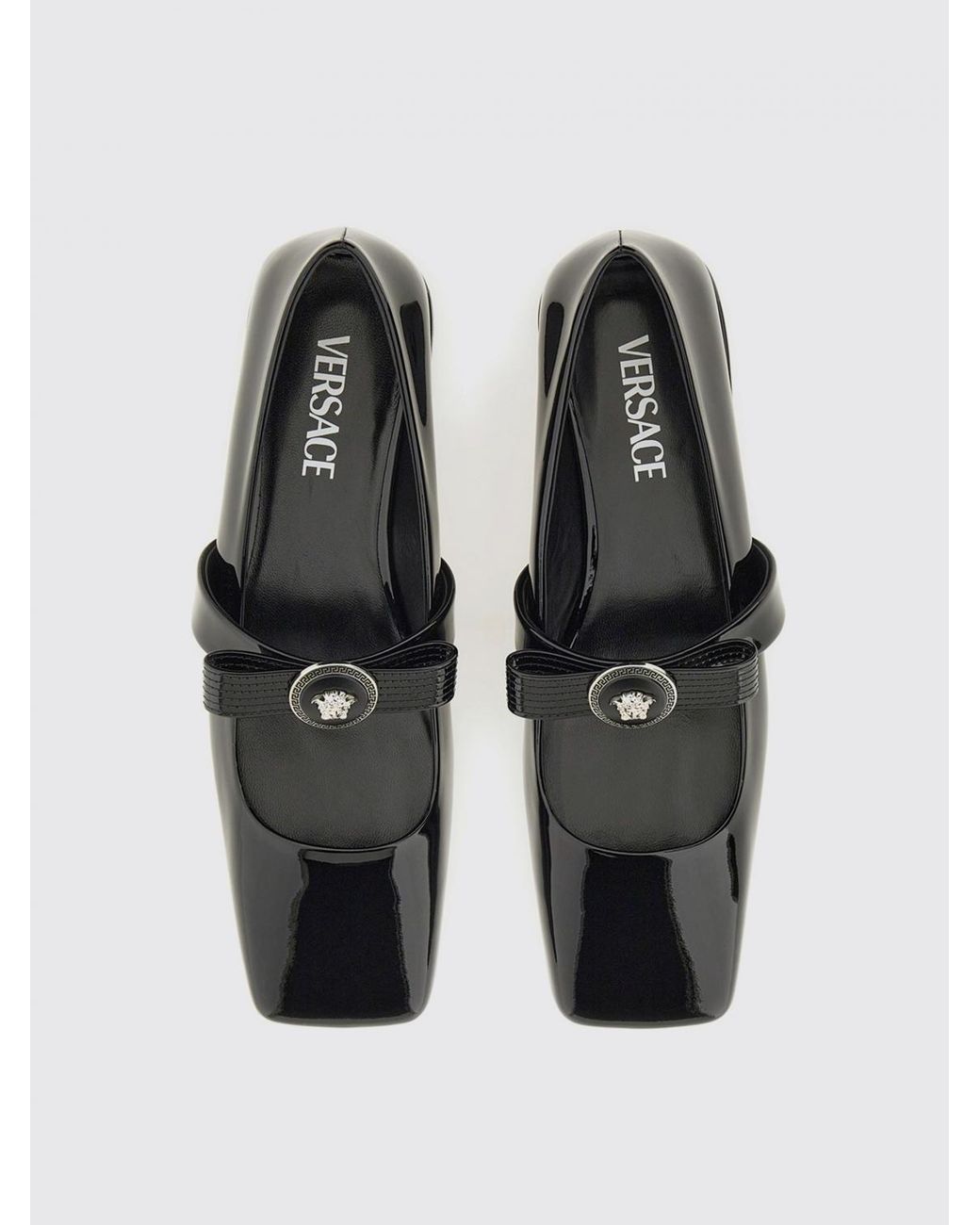 Versace White Flache Schuhe Damen