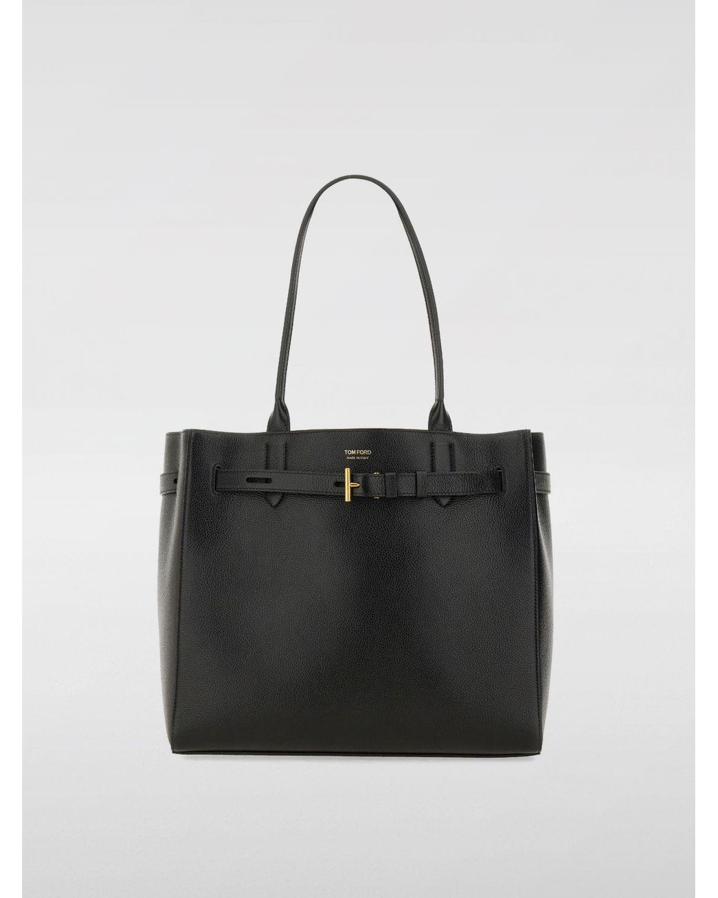 【TOM FORD】Woman Crossbody bags Black Tom Ford - T Twist Black Leather Medium Crossbody Bag